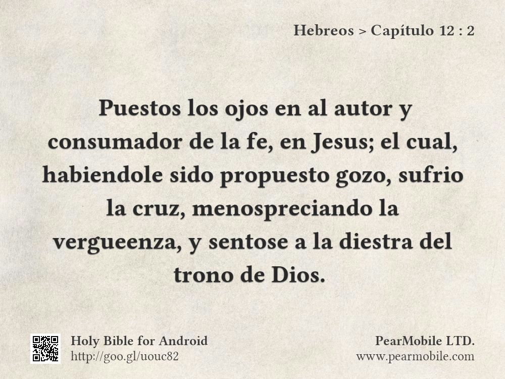 Hebreos, Capítulo 12:2